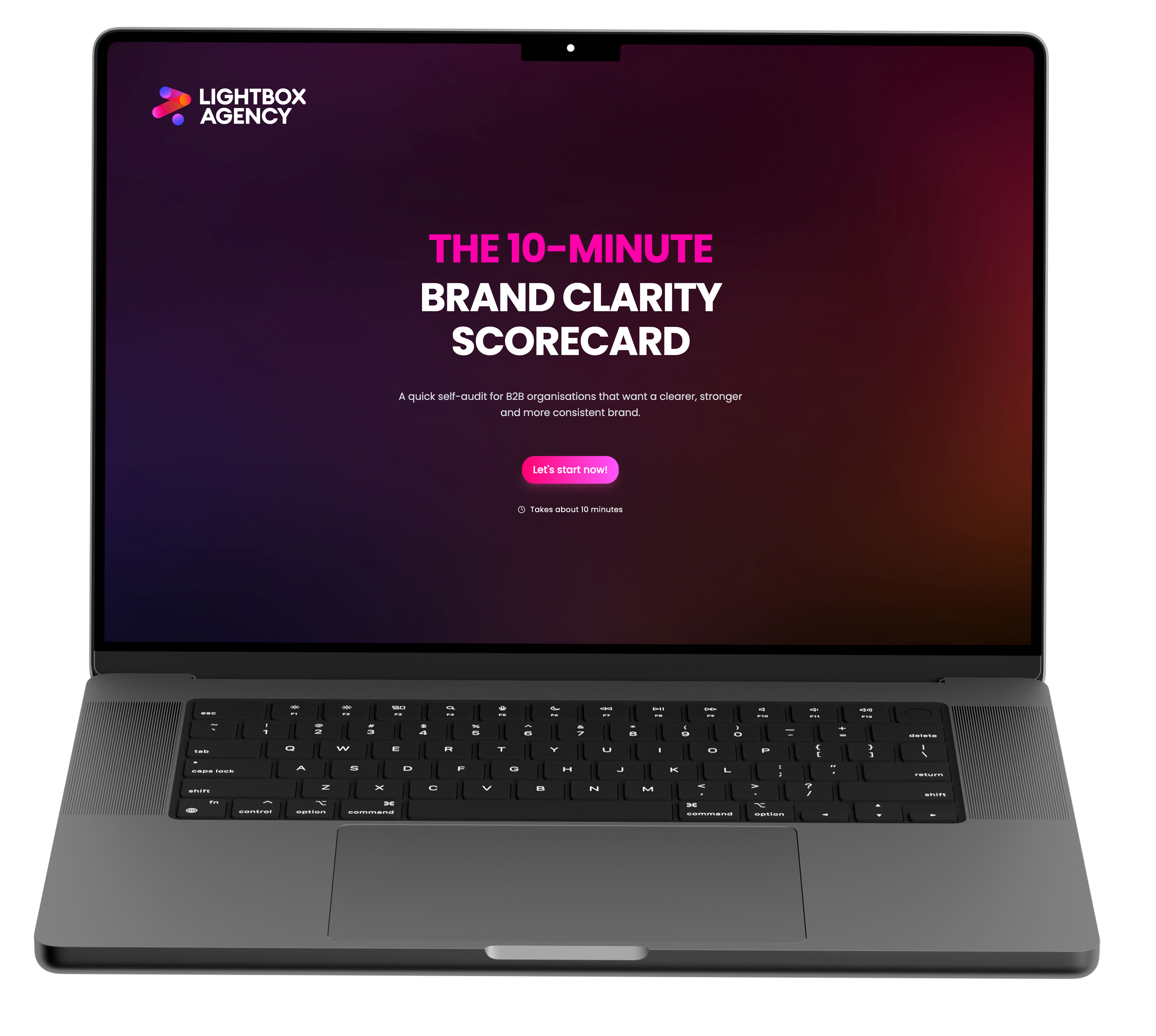 A laptop mockup